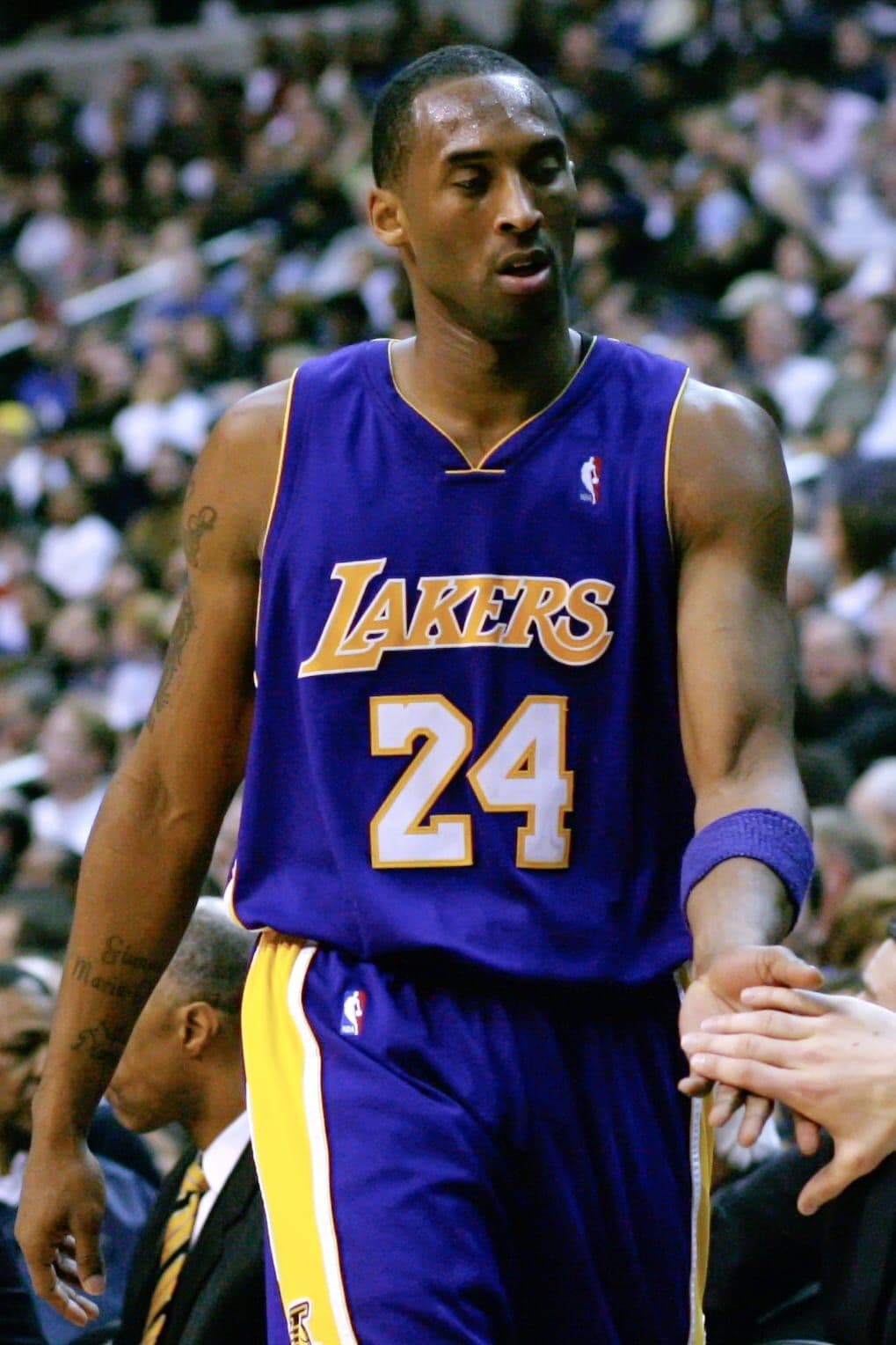 Kobe Bryant playing for the Los Angeles Lakers